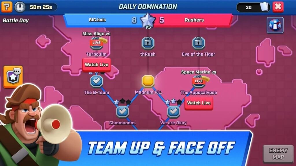 Играйте с друзьями в Rush Wars
