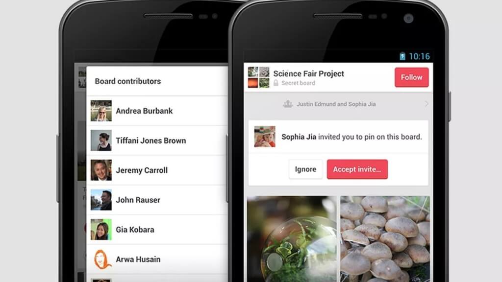 Pinterest на андроид
