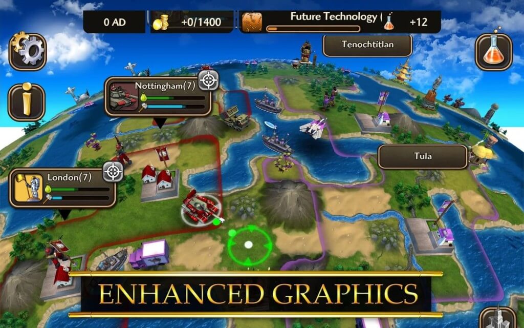 Механика игры Civilization Revolution 2 на андроид