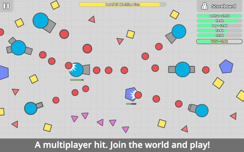 Механика игры diep.io