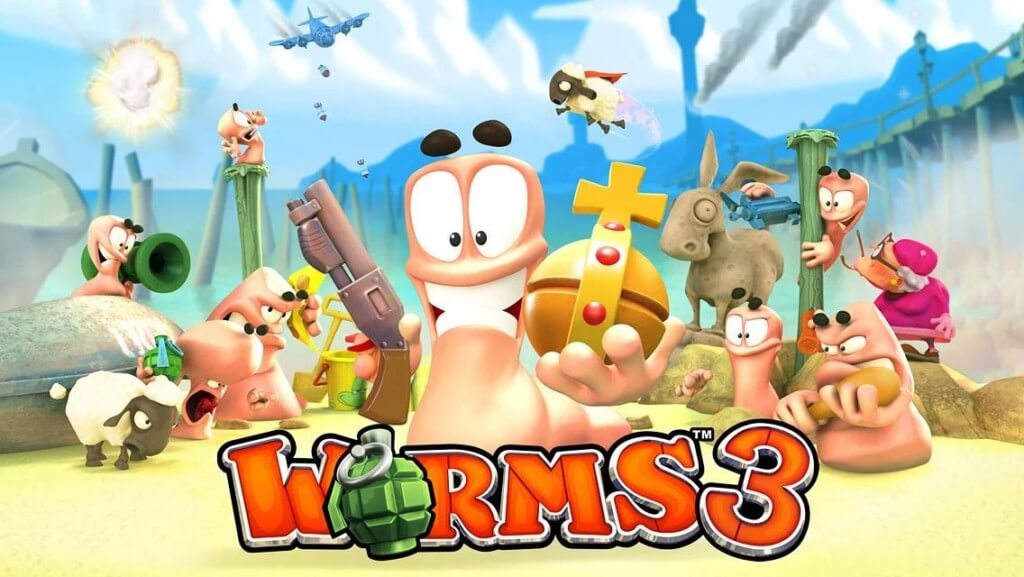 Механика игры Worms 3 на андроид
