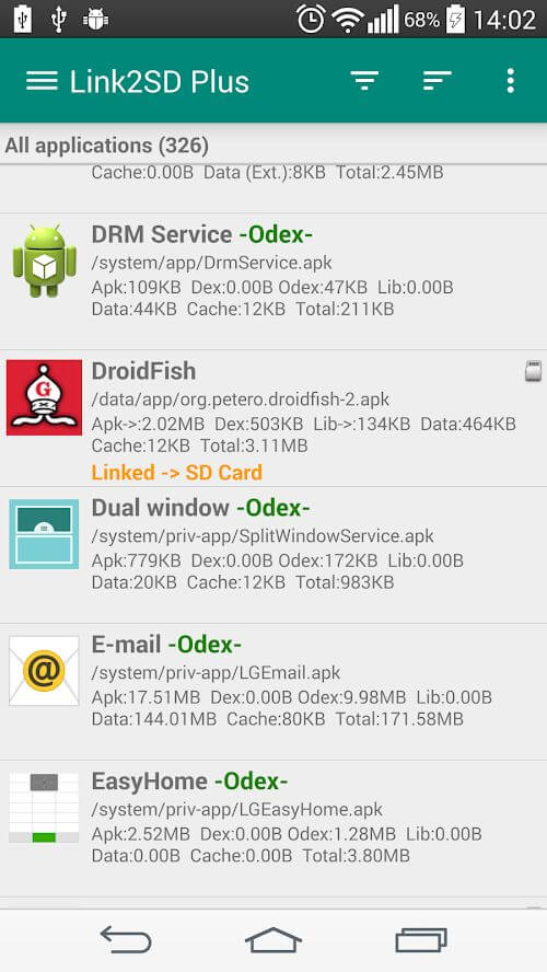 Подробнее об приложении Link2SD на андроид