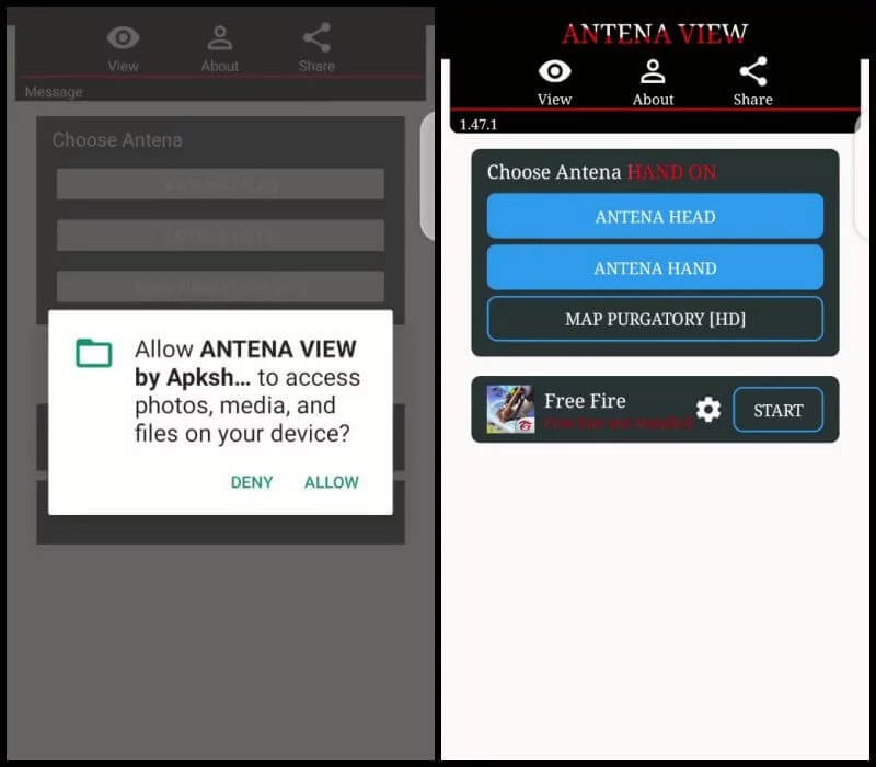 Как установить и использовать приложение Antena View for Free Fire
