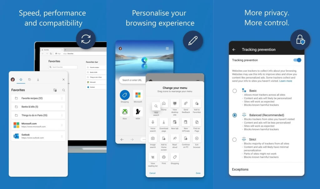 Особенности приложения Microsoft Edge