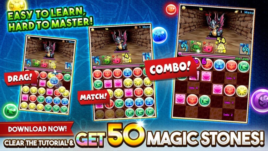 Механика игры Puzzle & Dragons
