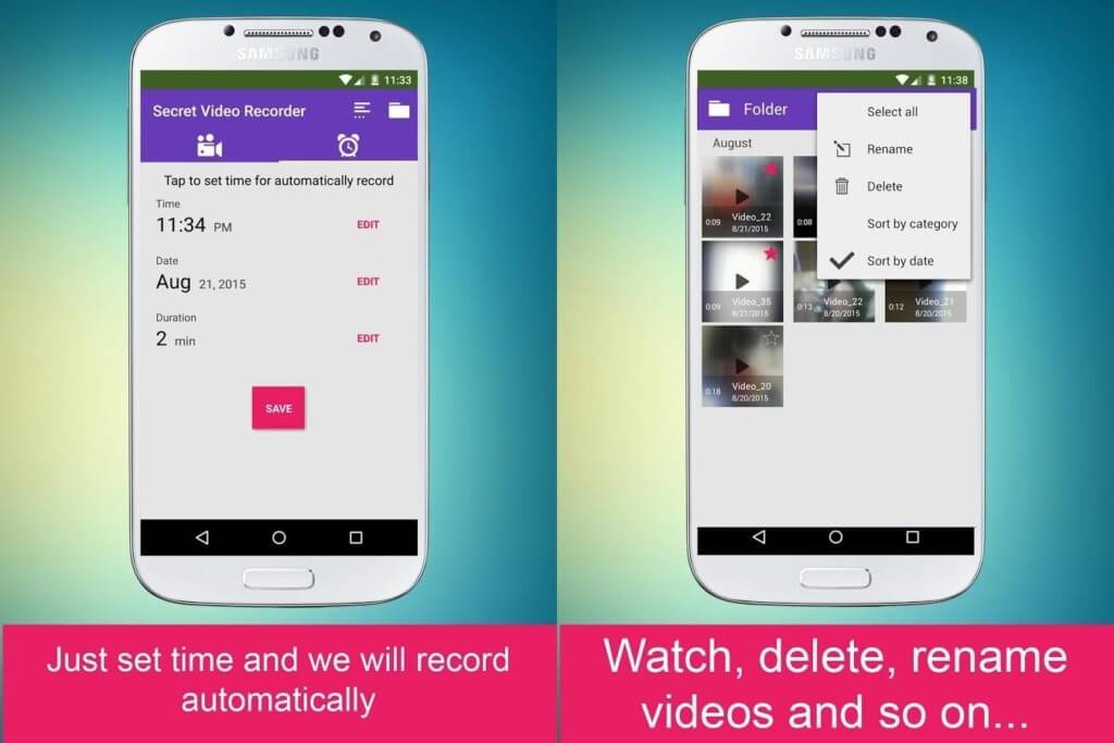 Ключевые особенности программы Secret Video Recorder