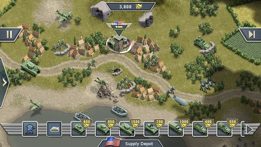 Механика игры 1944 Burning Bridges