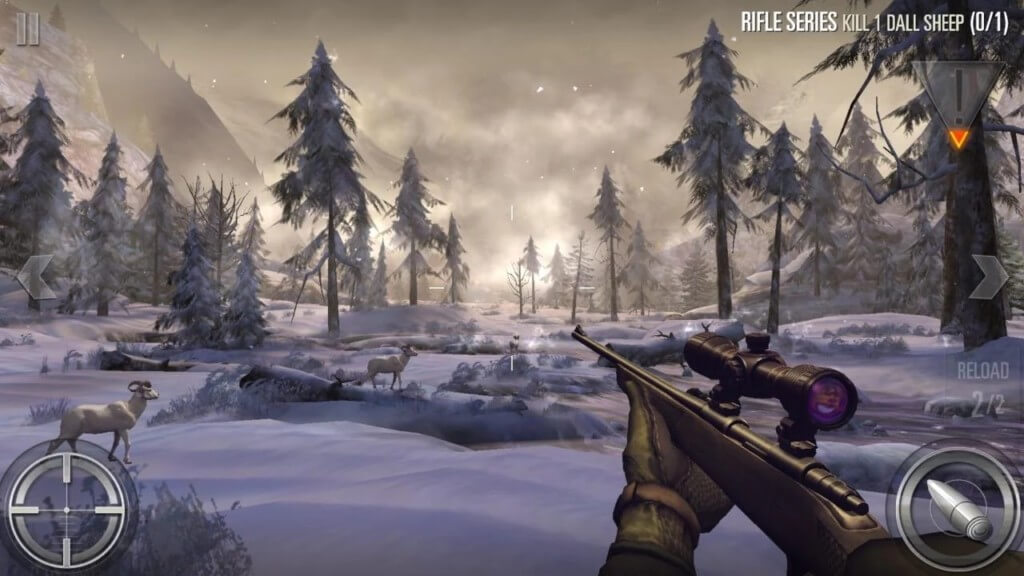 Механика игры Deer Hunter на андроид