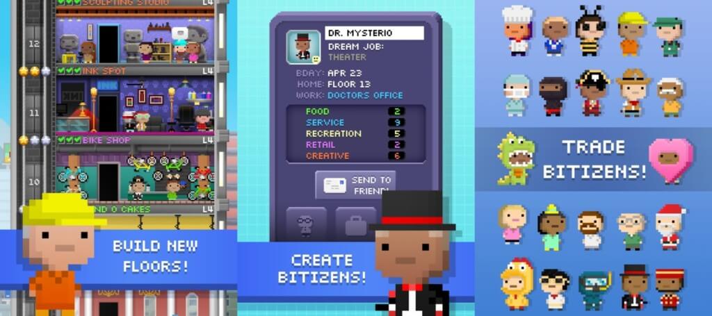 Механика в игре Tiny Tower