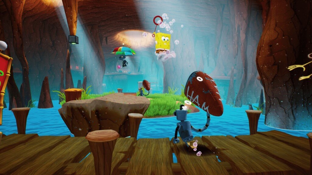 SpongeBob SquarePants Battle for Bikini Bottom - взаимодействуйте с персонажами из оригинального сериала