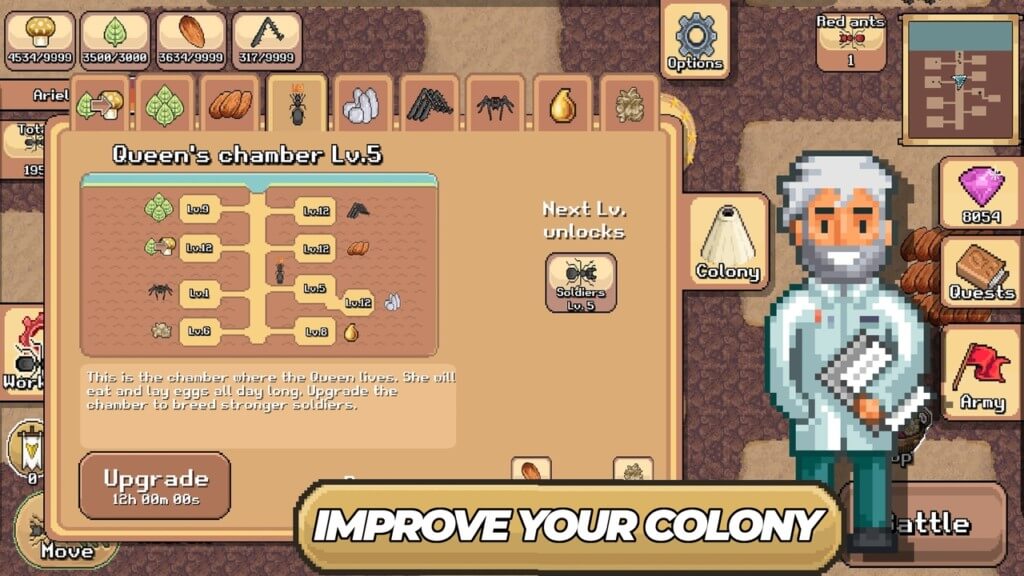 Геймплей Pocket Ants на андроид