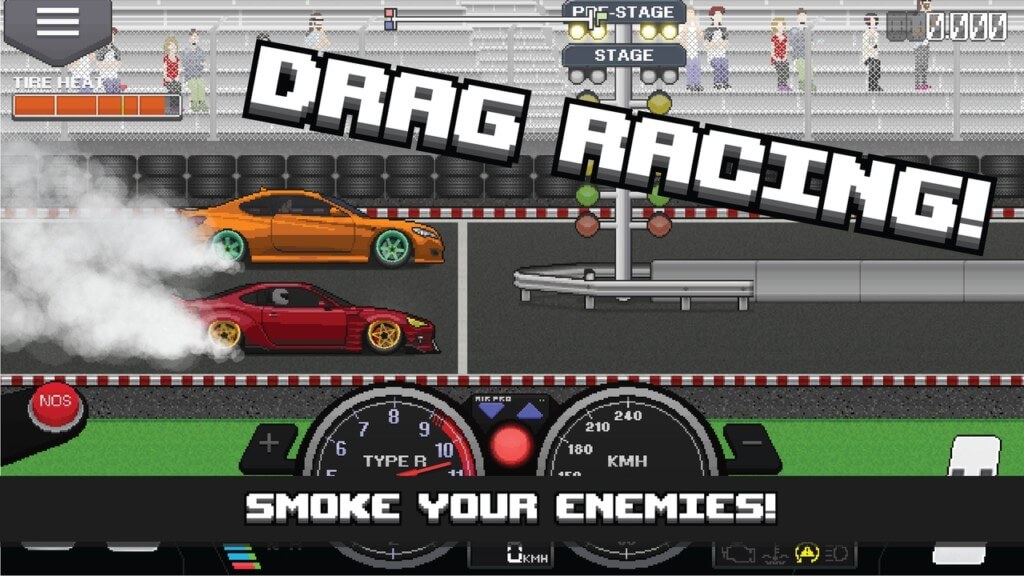 Pixel Car Racer - настройте свои автомобили и гоночные трассы