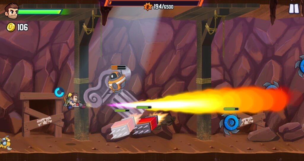 Геймплей игры Jetpack Joyride 2
