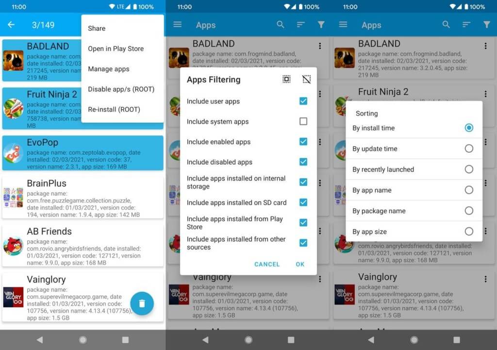 Ключевые функции приложения App Manager