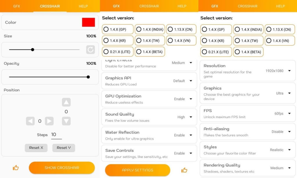 GFX Tool Pro - измените разрешение в играх