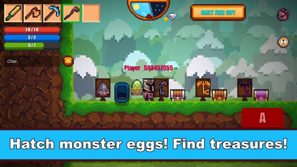 Геймплей игры Pixel Survival Game 2