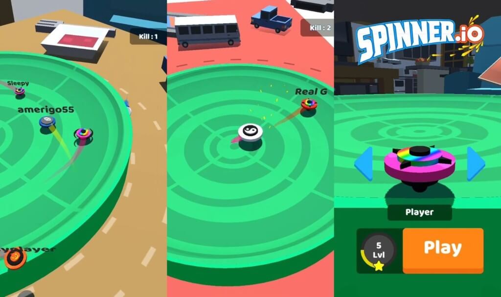 Геймплей игры Spinner.io