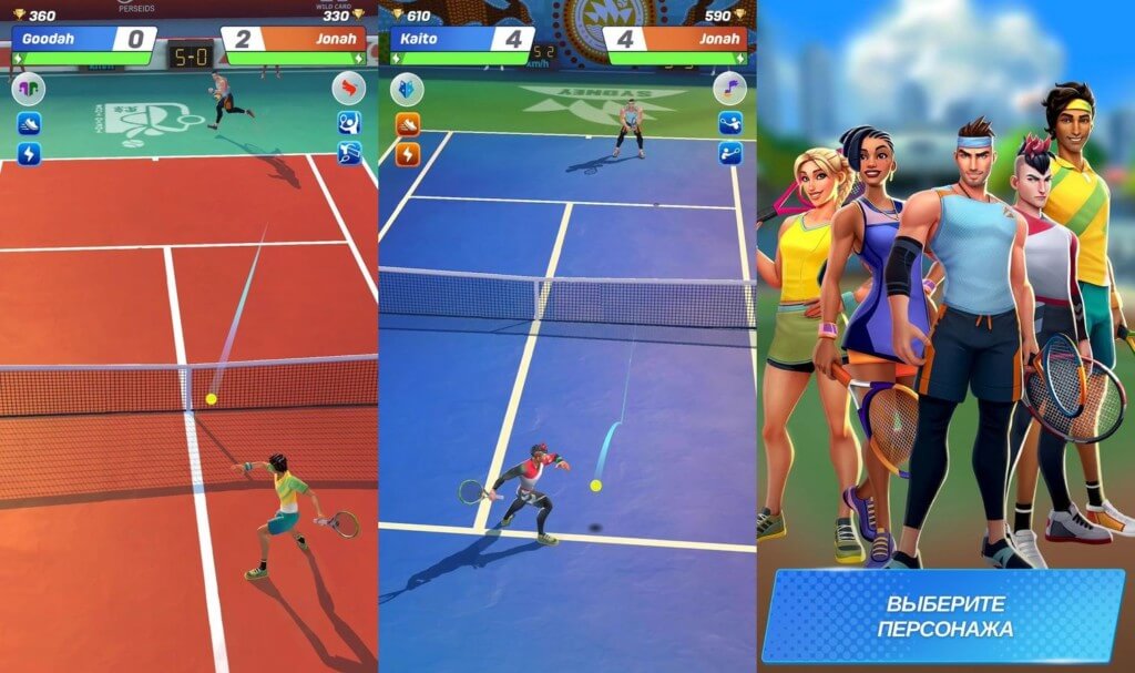 Геймплей в игре Tennis Clash