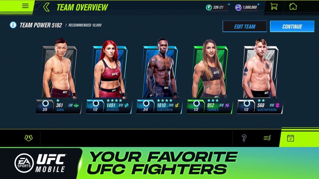 Играйте за любимых бойцов в игре EA SPORTS UFC Mobile 2