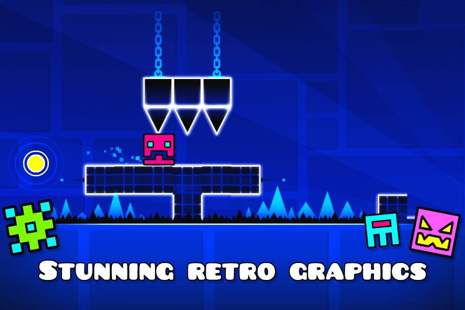 Графика и звук в игре Geometry Dash Lite