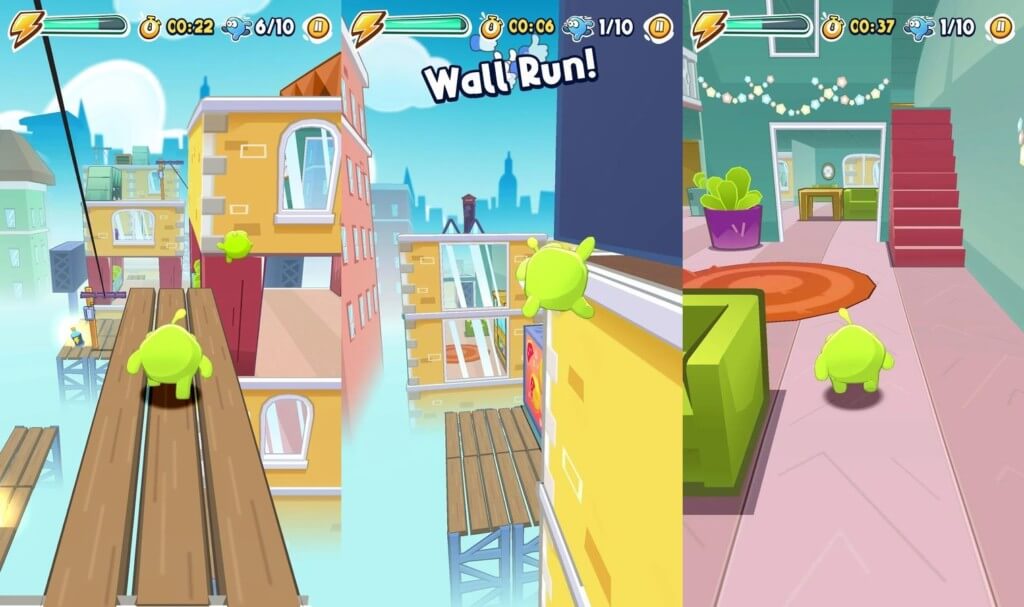 Тысячи способов пройти уровни в Om Nom: Run 2