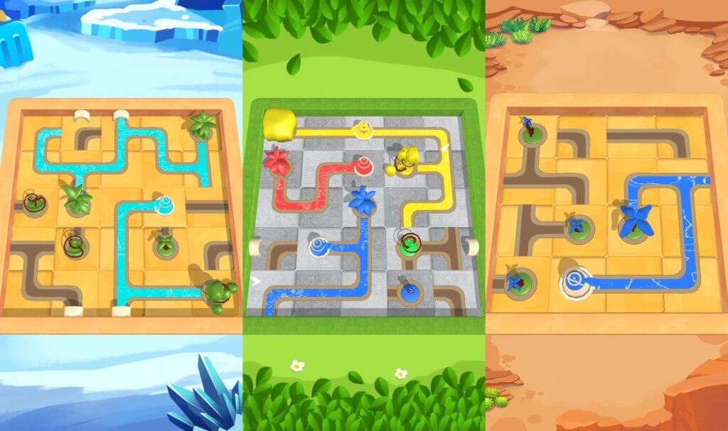 Развивайте свой мозг в игре Water Connect Puzzle