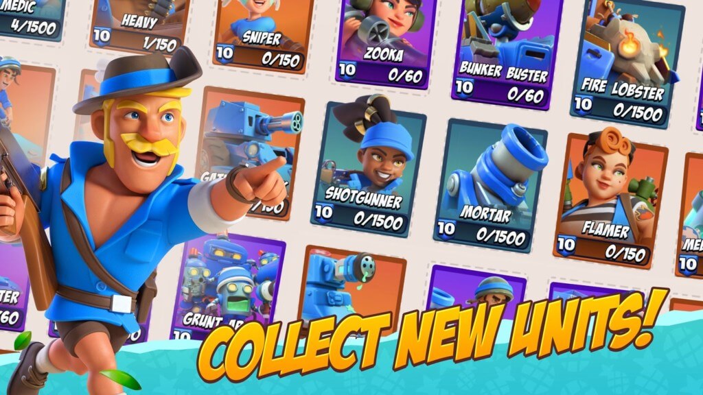 Boom Beach: Frontlines - собери все карты и прокачивай их