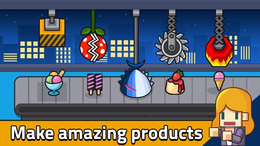 Наслаждайтесь простым и лаконичным рендерингом в игре My Factory Tycoon