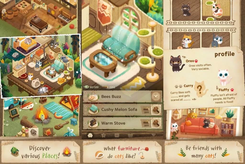 Простой и понятный геймплей в игре Secret Cat Forest