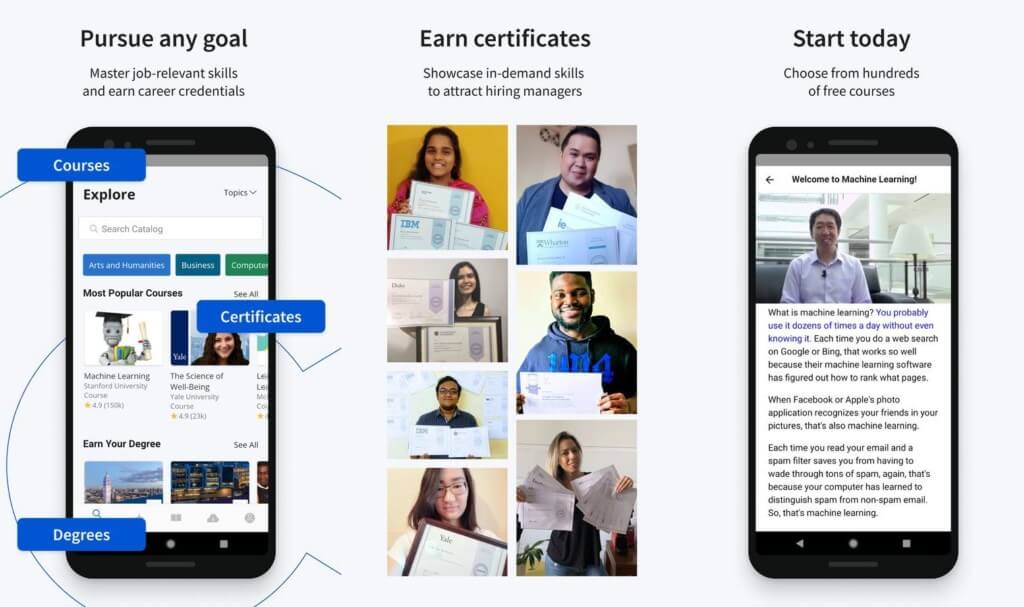 Получите сертификат Coursera