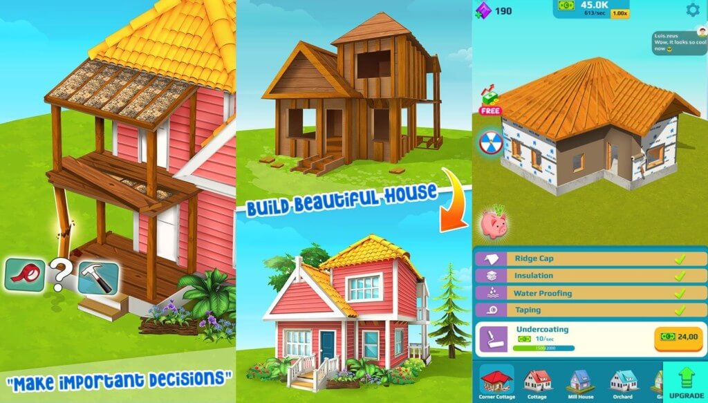 Наслаждайтесь простым и интуитивно понятным управлением в игре Idle Home Makeover
