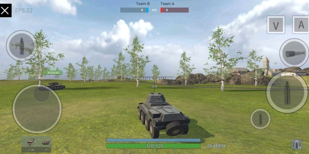 Огромный выбор танков в игре Panzer War
