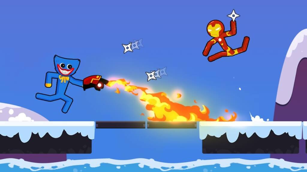 Сражайтесь в разных режимах игры в Poppy Stickman Fighting