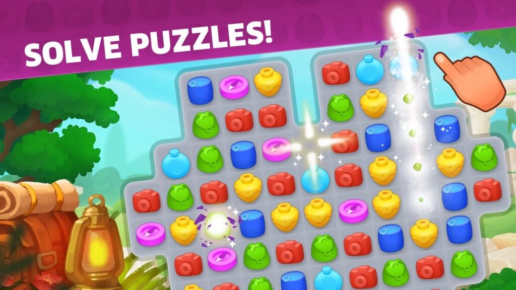 Исследуй красочный остров в игре Puzzle Odyssey