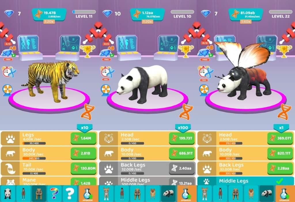 Невозможное возможно в игре Idle Animal Evolution