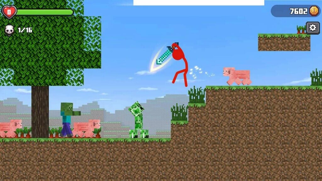 Stickman vs Craftman - захватывающий игровой процесс