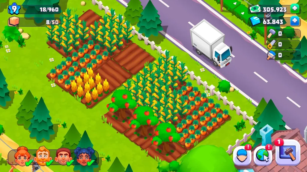 Создавайте новые продукты в игре Supermarket Village