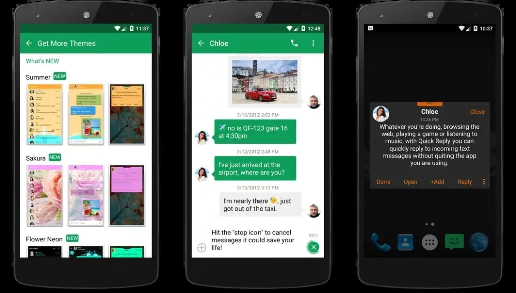 Разнообразная система смайликов в Chomp SMS