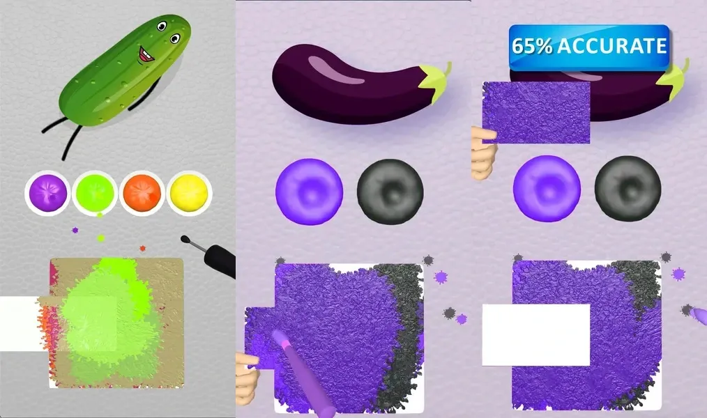 Получите красочный цвет, смешивая разные оттенки в игре Color Match