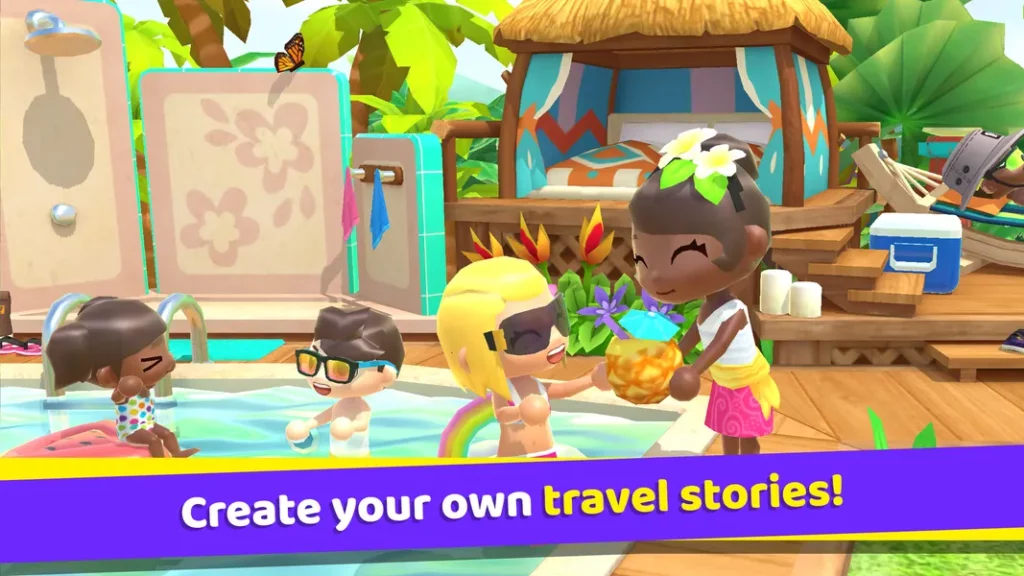 Красочная мультяшная графика в игре Stories World Travels
