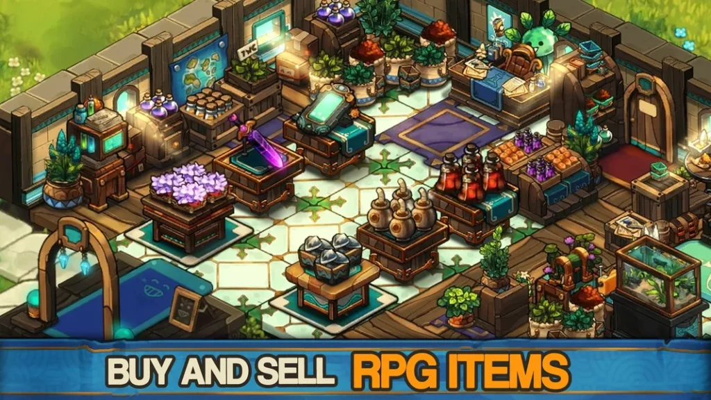 Инвестируйте и нанимайте новых авантюристов в игре Tiny Shop