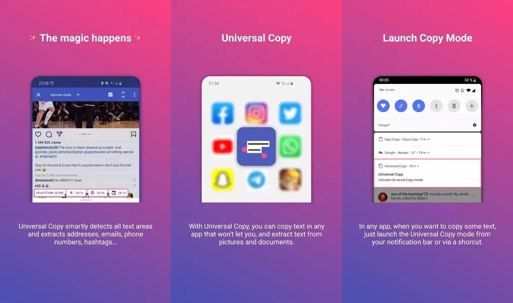 Universal Copy — копируйте любой текст, который хотите