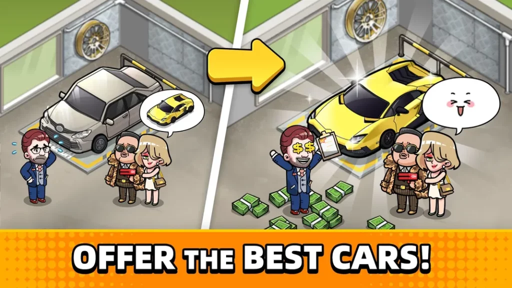 Много автомобилей для ремонта и продажи в игре Used Car Tycoon Game