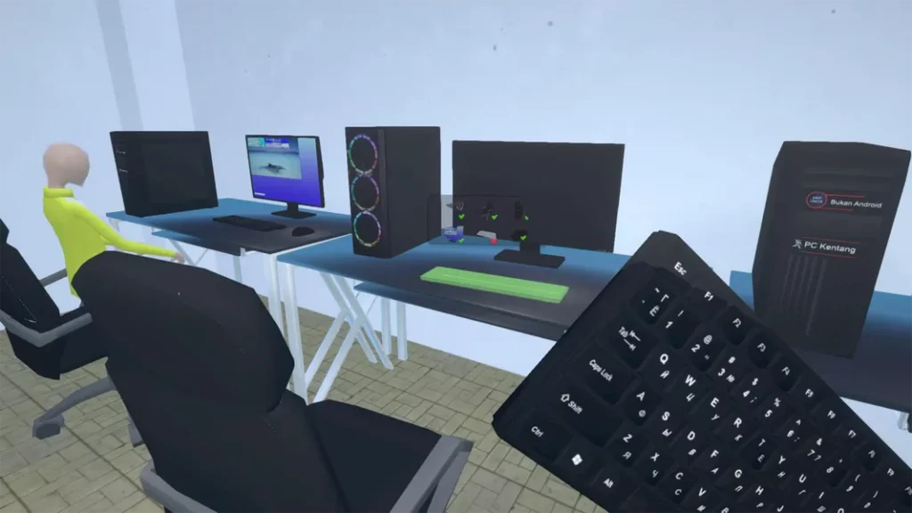 Геймплей в игре Warnet Simulator