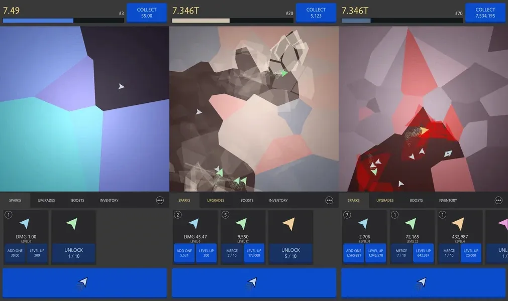 Разбейте все фигуры стрелками в игре Zen Shards