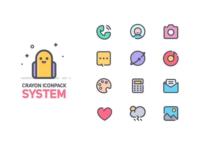 Некоторые другие дополнительные функции в приложении Crayon Icon Pack