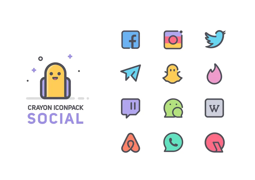 Crayon Icon Pack — лучший набор иконок в пастельных тонах прямо сейчас