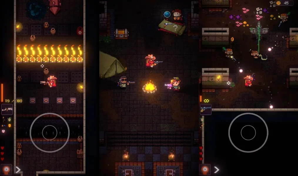 Три уникальных героя в игре Dungeon VS Gunner