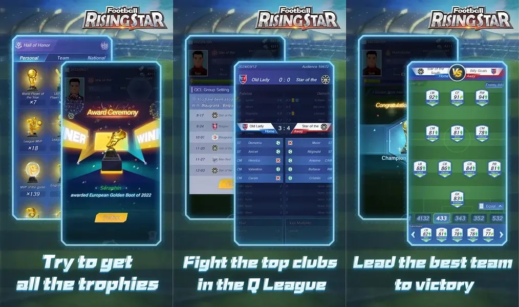 Football Rising Star – футбольная игра с простым механизмом управления