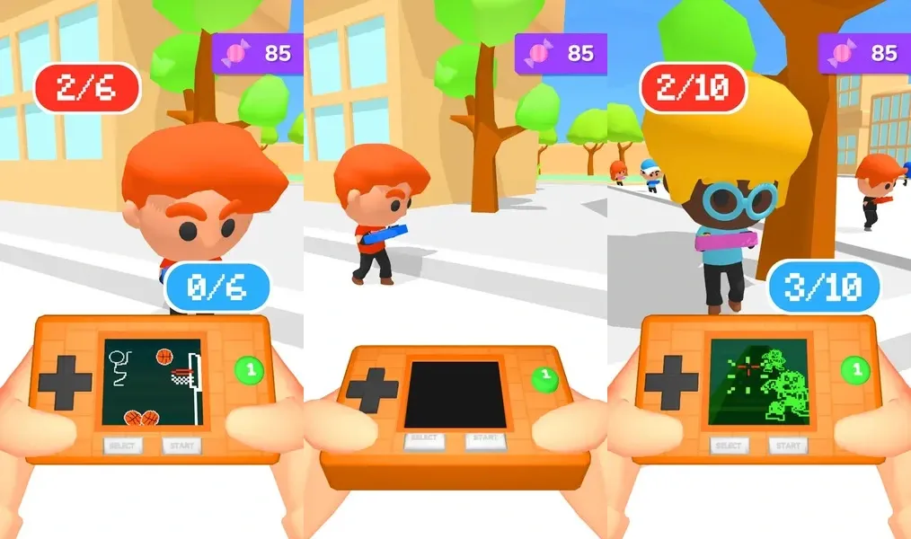 Участвуйте в десятках мини-игр в игре Retro Battle